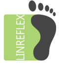 Het logo van voetreflexologe Carolinda Peters van Linreflex.